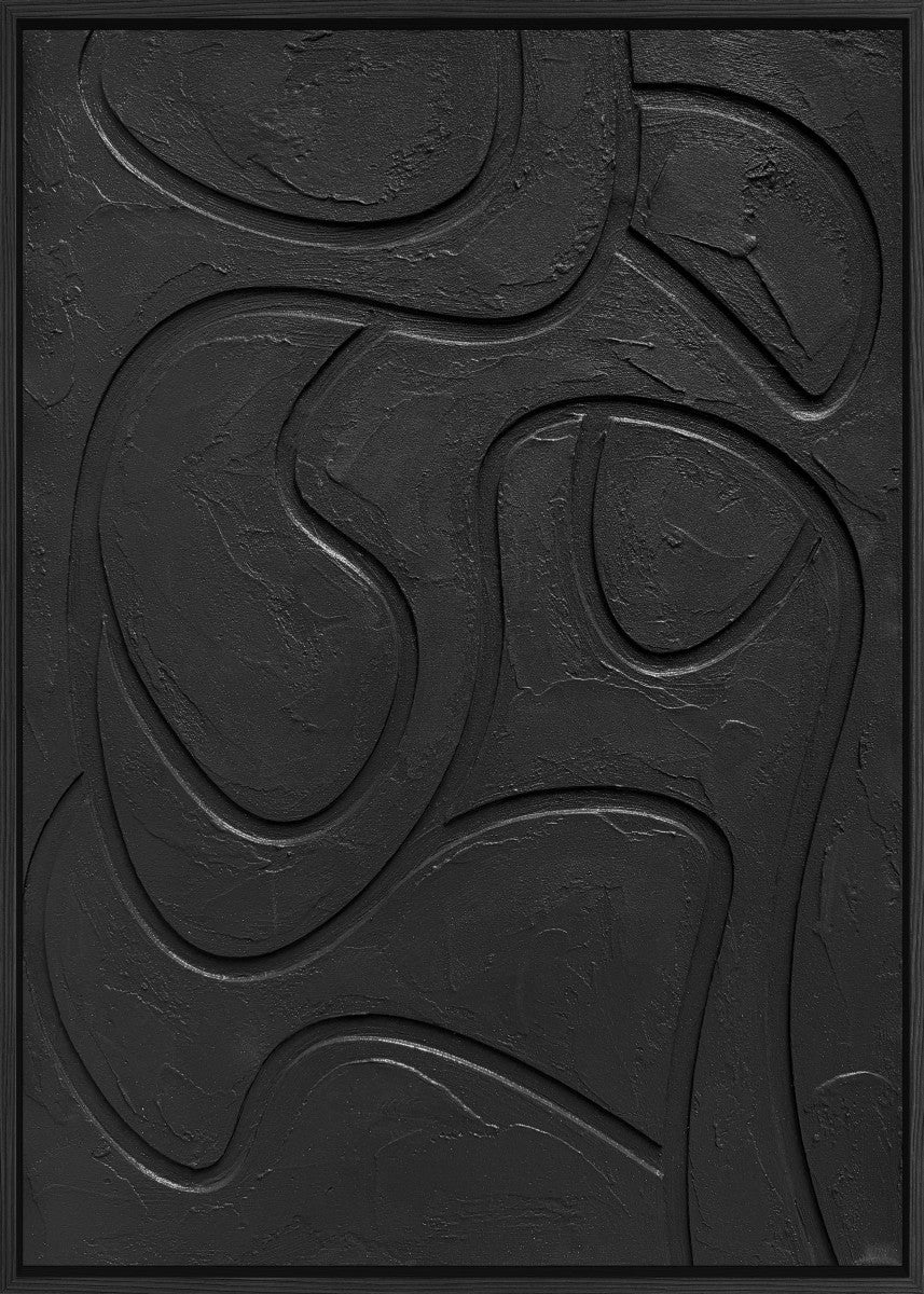 3D-Wanddekoration «Schwarz 2» 50 × 70 cm