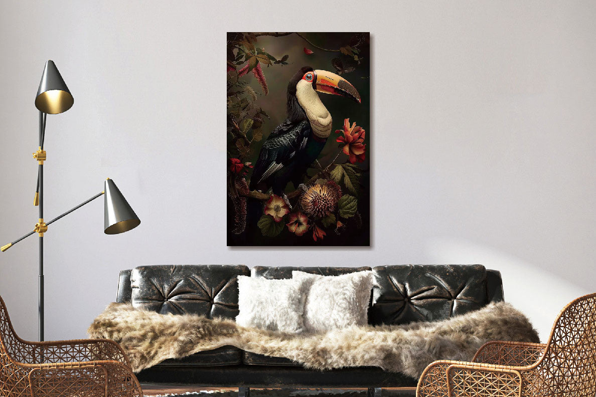Glasbild «Tukan (rechts)» 80 × 120 cm – Ansicht 2