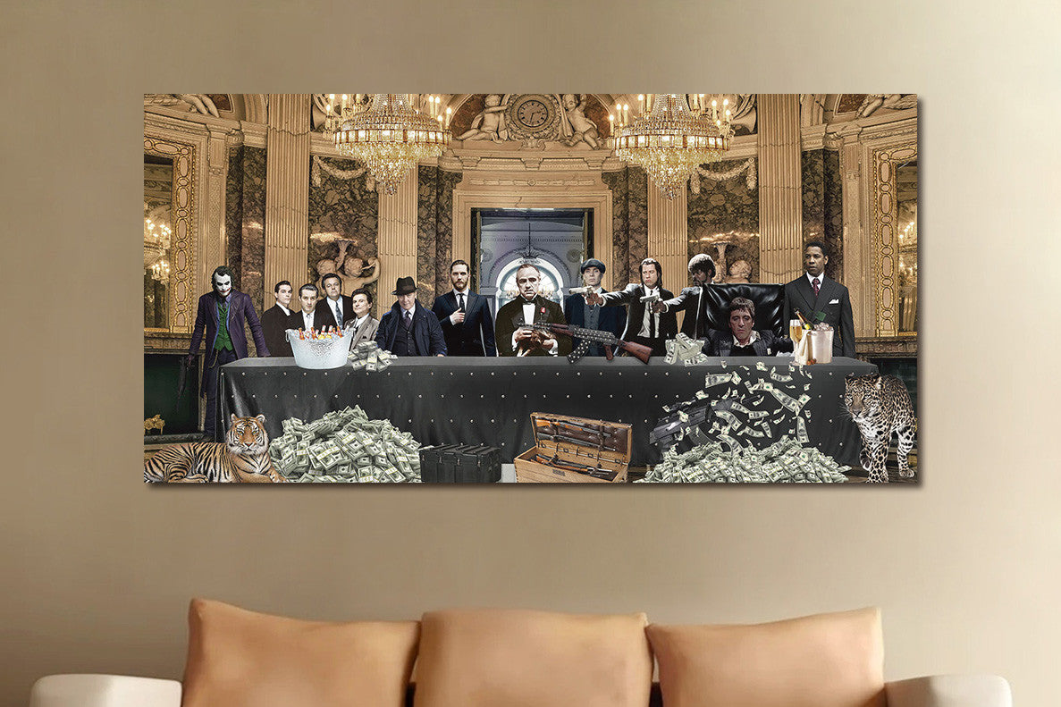 Glasbild «Mafia» 160 × 80 cm (Art. GLAS080160C-726) – Ansicht 2
