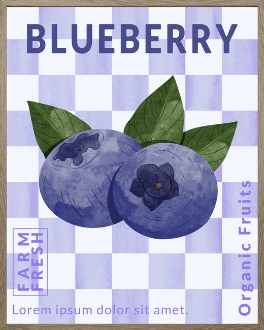 Leinwandbild «Blaubeere» mit Rahmen 40 × 50 cm