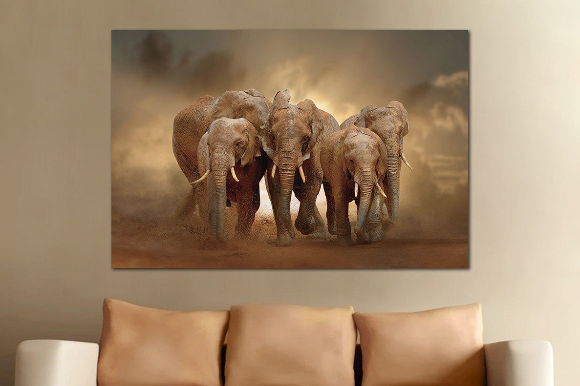 Glasbild «Elefant» 120 × 80 cm (Art. GLAS080120-1056) – Ansicht 2