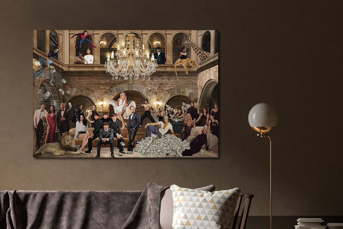 Glasbild «Mafia im Casino» 120 × 80 cm (Art. GLAS080120C-803) – Ansicht 2