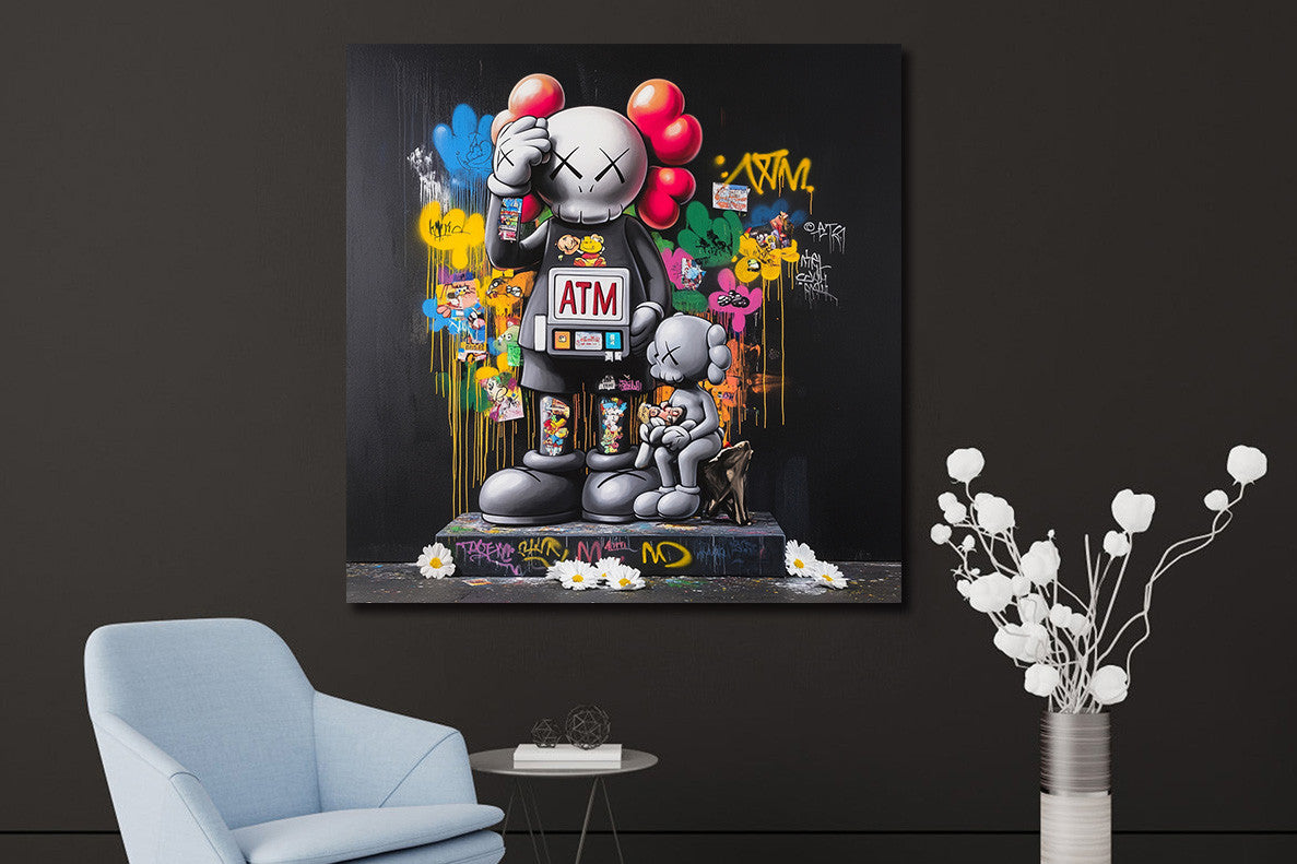 Glasbild «Geldautomat» 80 × 80 cm – Ansicht 2