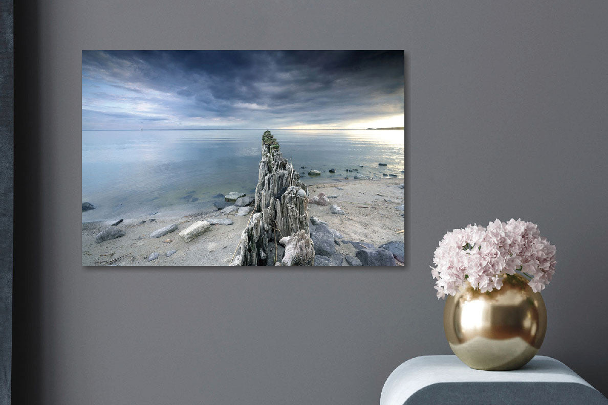 Glasbild «Wellenbrecher» 80 × 120 cm – Ansicht 2