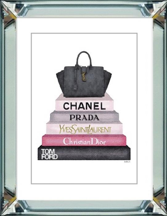 Kunstdruck mit Spiegelrahmen 60 × 80 cm – Motiv AGD115753