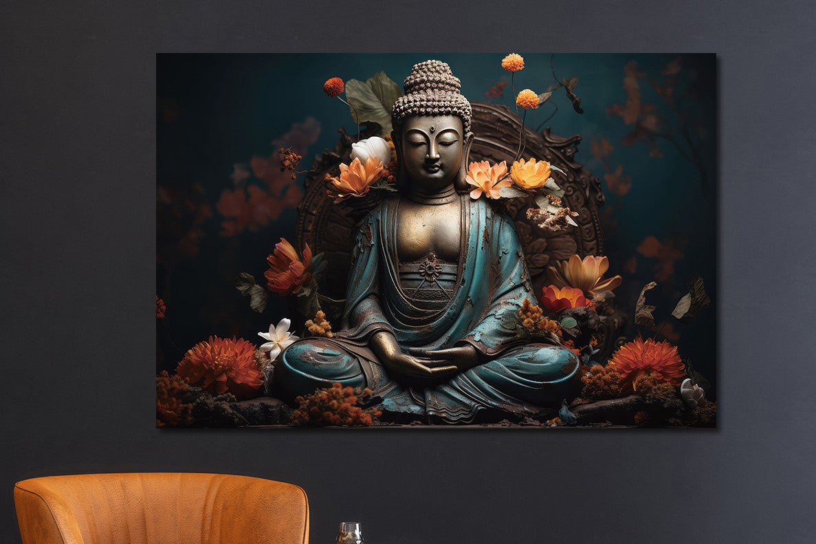 Glasbild «Buddha» 120 × 80 cm – Ansicht 2