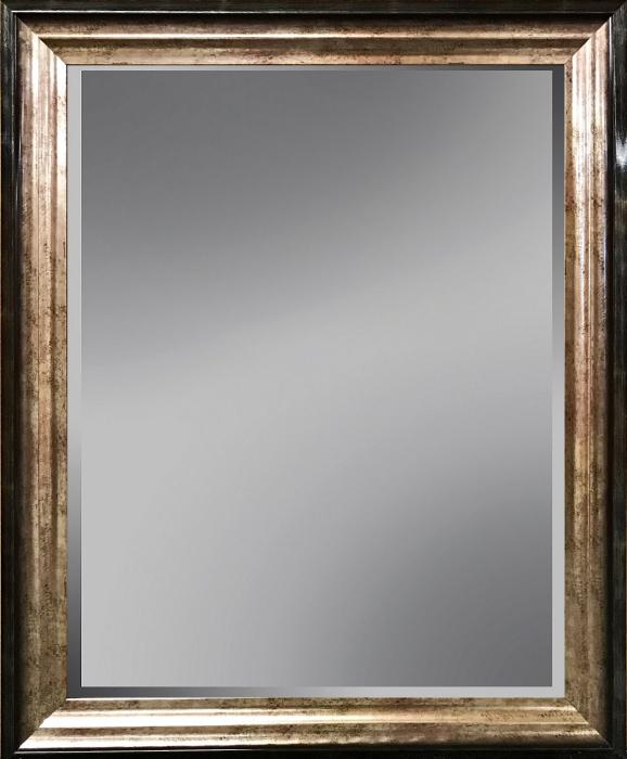 Facettenspiegel mit Rahmen Schwarz-Champagner 80 × 180 cm