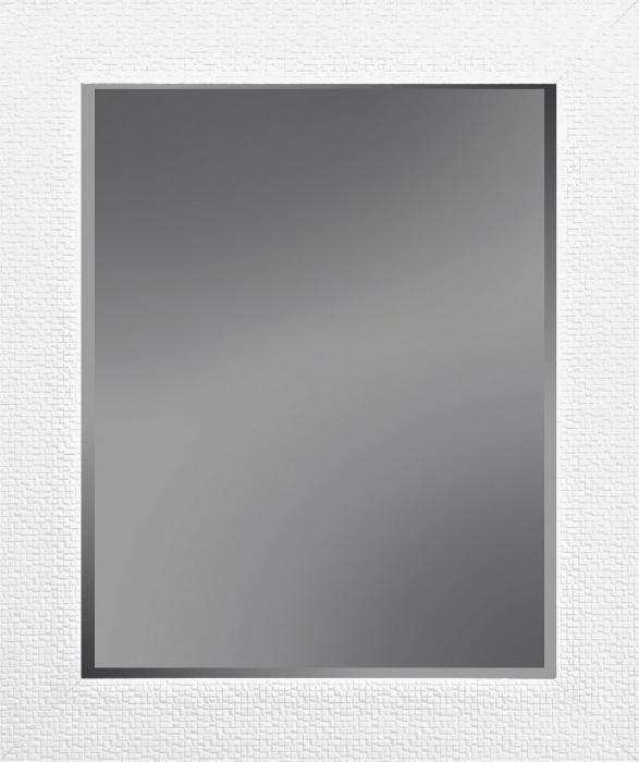 Facettenspiegel mit Rahmen Weiss 87 × 142 cm