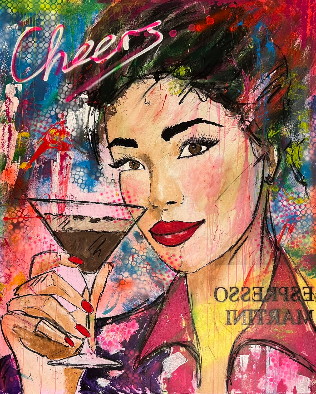 Espresso Martini, Originalbild von Noah Kaufmann: Frau mit Espresso Martini