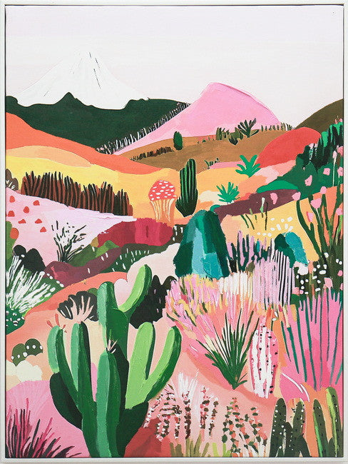Leinwandbild «Hügel 1» mit Rahmen 45 × 60 cm