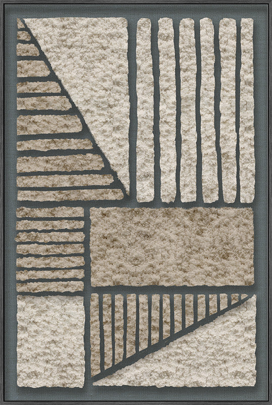 Leinwand inkl. Rahmen 80x120cm 'Triangles' Material: Leinwand + Wolle