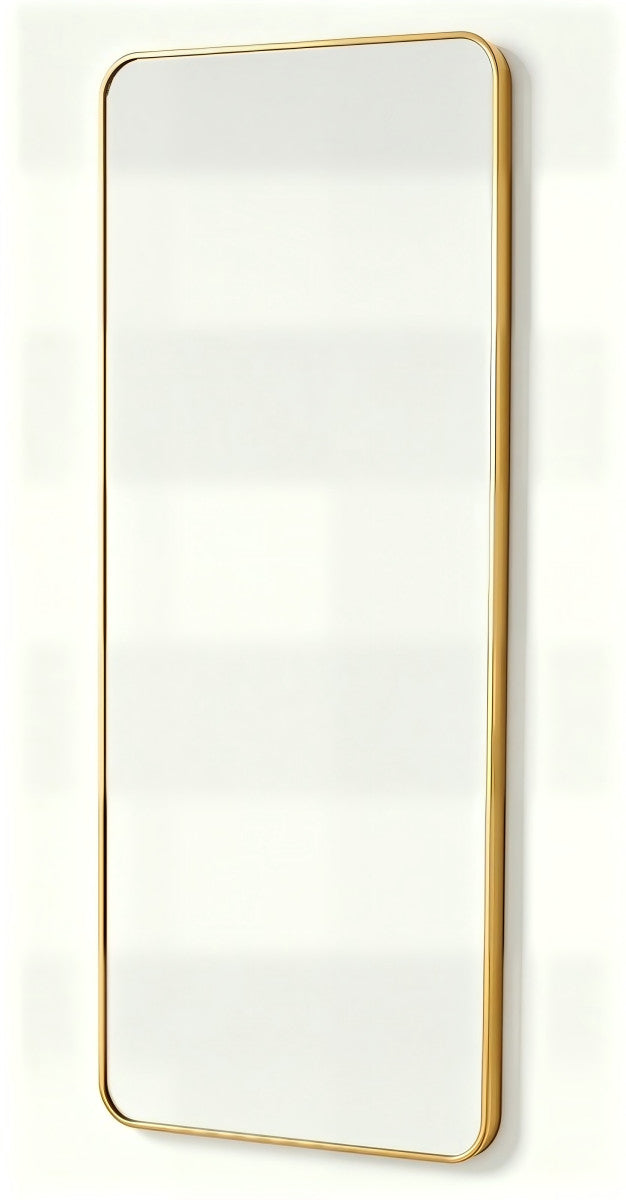 Gebogener Spiegel Gold mit Aluminiumrahmen 50 × 150 cm – Ansicht 3