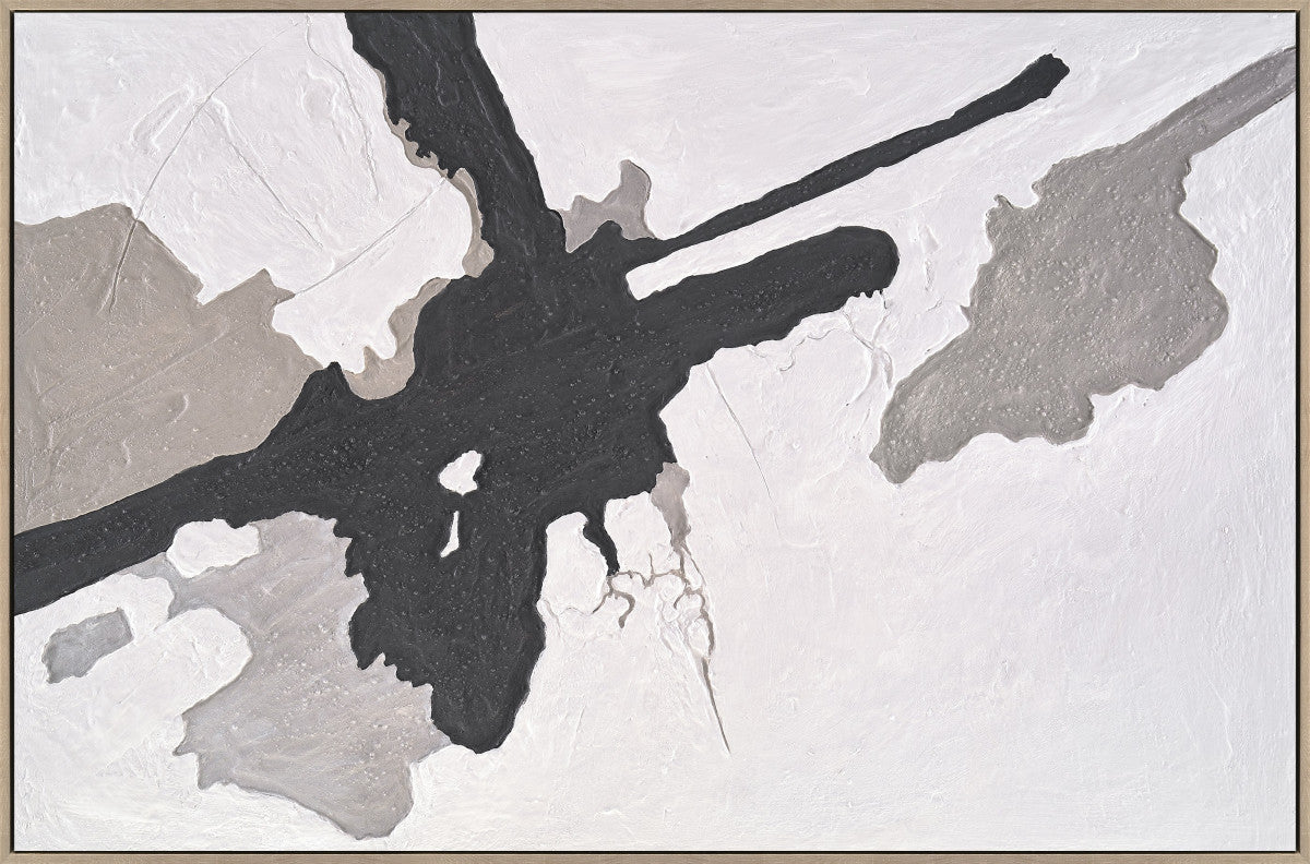 Ölgemälde «Fragmente 2» 100 × 150 cm mit Rahmen – Ansicht 3
