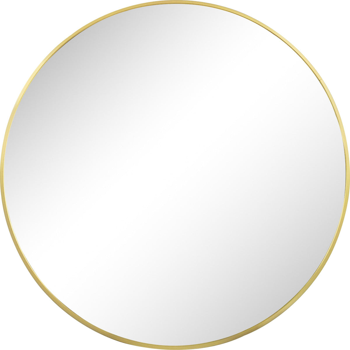 Runder Spiegel Gold mit Aluminiumrahmen Ø 80 cm
