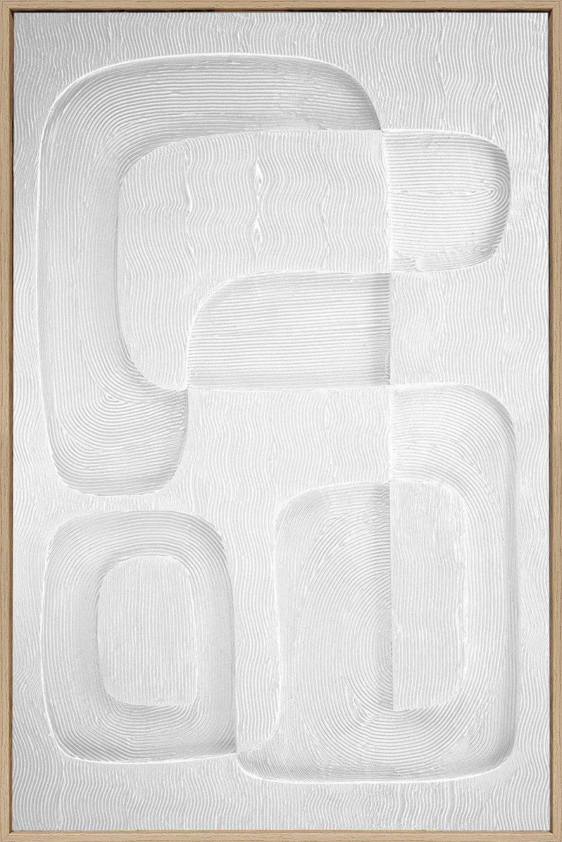 3D-Wanddekoration «Organisch Weiss» 80 × 120 cm (Art. TH0087)