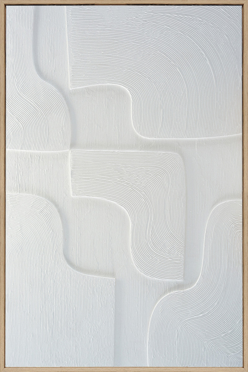 3D-Wanddekoration «Organisch Weiss» 80 × 120 cm (Art. TH0086)