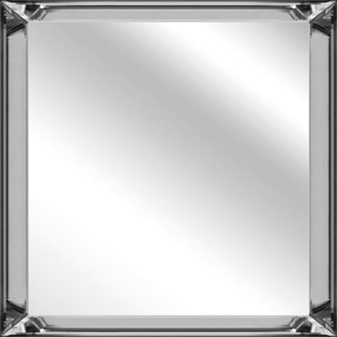 Facettenspiegel mit Rahmen Silber 52 × 52 cm