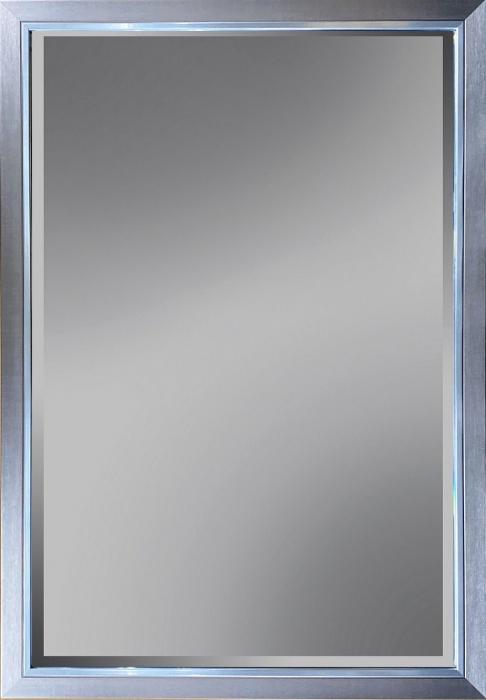 Facettenspiegel mit Rahmen Champagner metallic mit Silberkante 37 × 98 cm