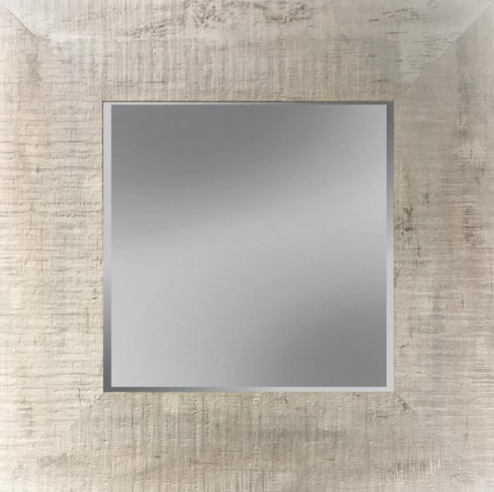 Facettenspiegel mit Rahmen Creme 48 × 48 cm