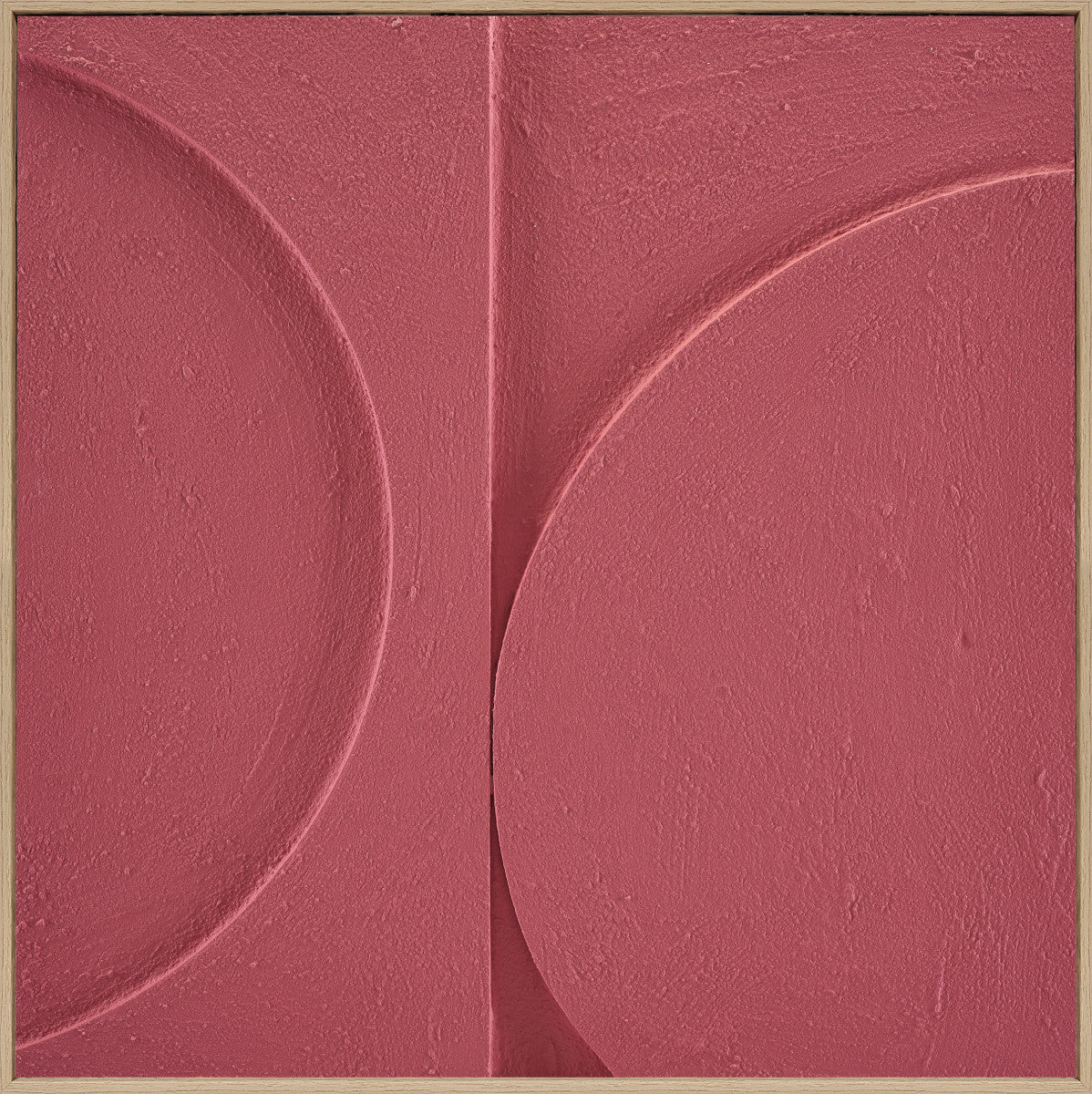 3D-Wanddekoration «Halbkreise Sunset Coral» 80 × 80 cm