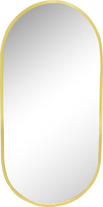 Ovaler Spiegel Gold mit Aluminiumrahmen 50 × 100 cm