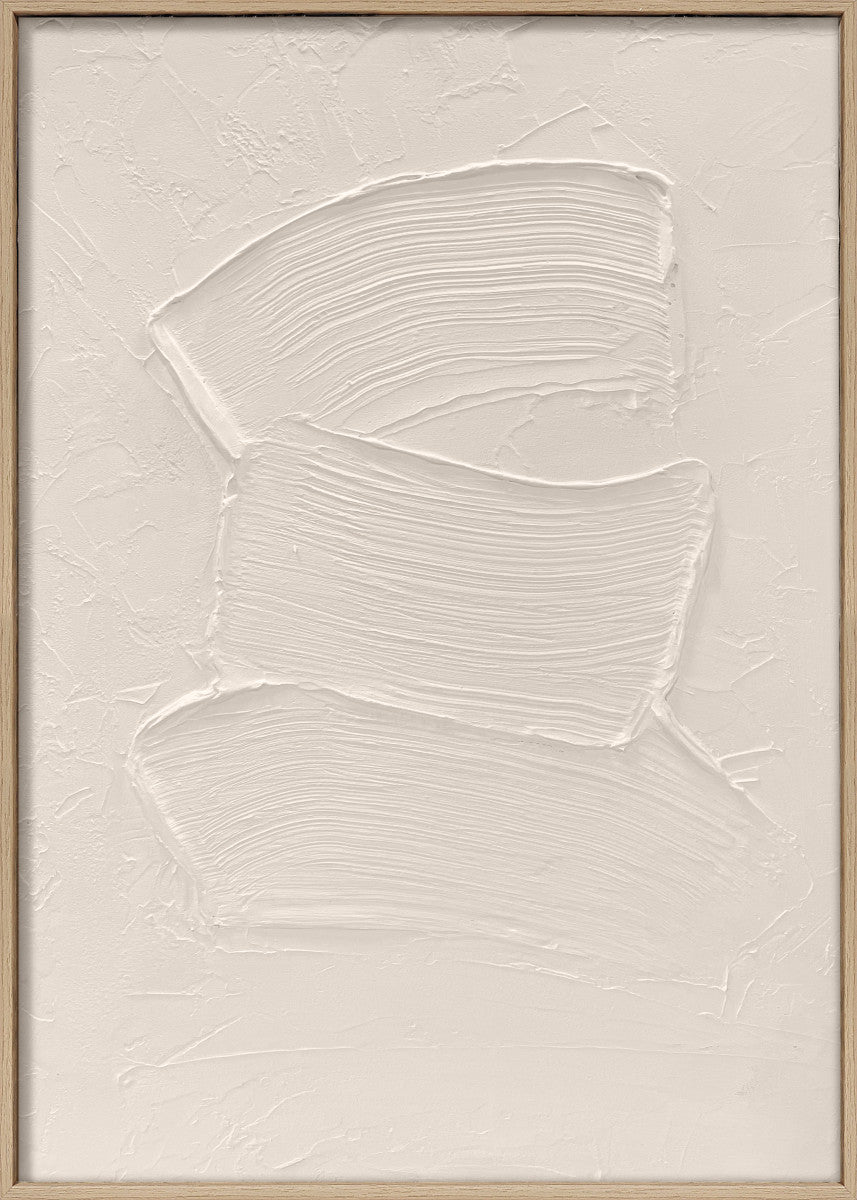 3D-Wanddekoration «Creme» 50 × 70 cm – 6er-Set – Ansicht 3