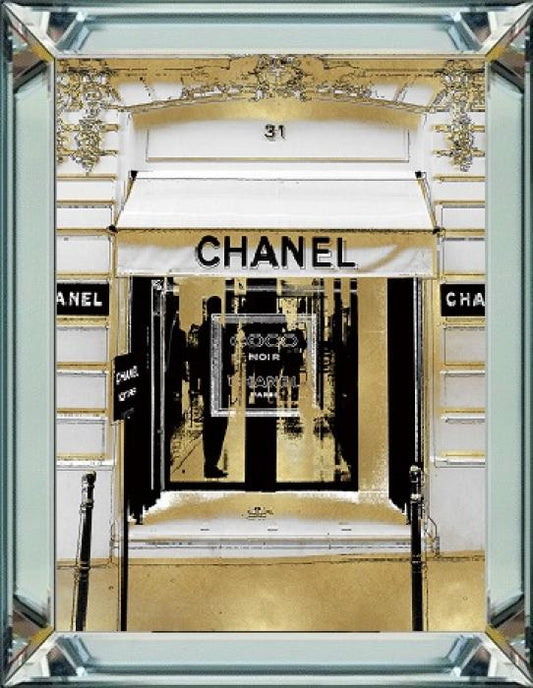 Spiegellijst met prent 60x80cm