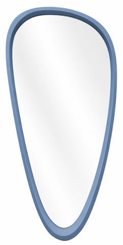 Asymmetrischer Spiegel Blau mit Holzrahmen 70 × 200 cm