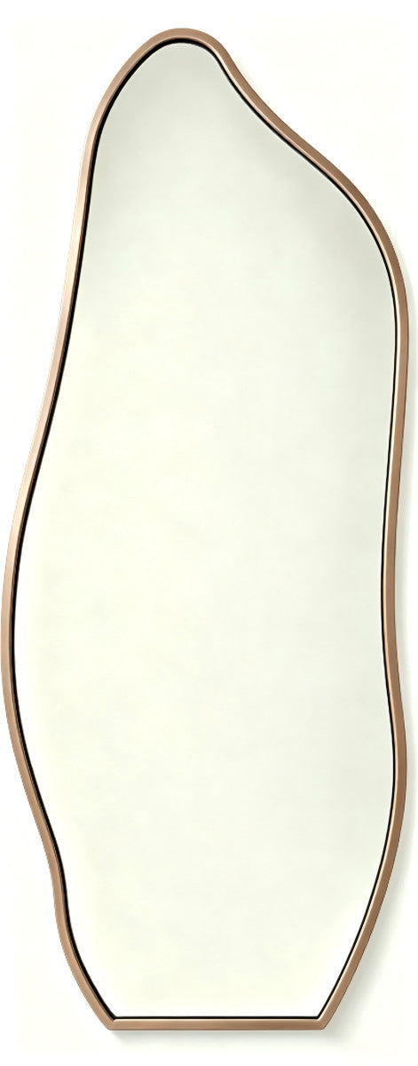 Spiegel in Wellenform Platin mit Aluminiumrahmen 80 × 200 cm