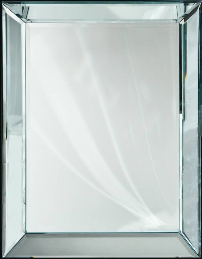 Facettenspiegel mit Rahmen Silber 62 × 82 cm