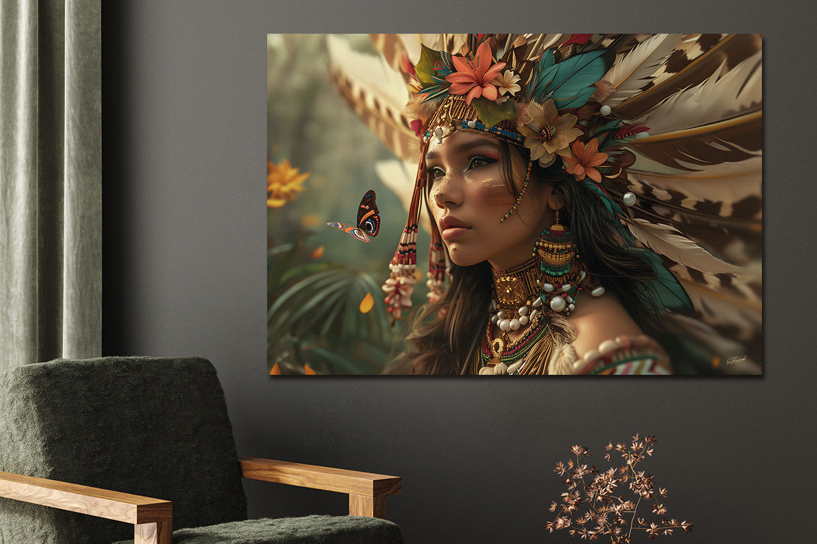 Glasbild «Indianer (rechts)» 160 × 110 cm – Ansicht 2