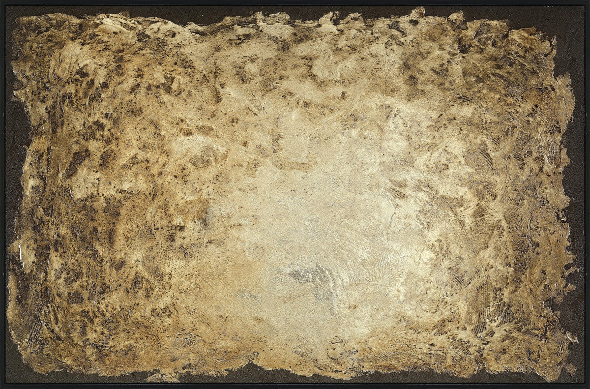 Ölgemälde «Goldene Blitze» 100 × 150 cm mit Rahmen – Ansicht 3