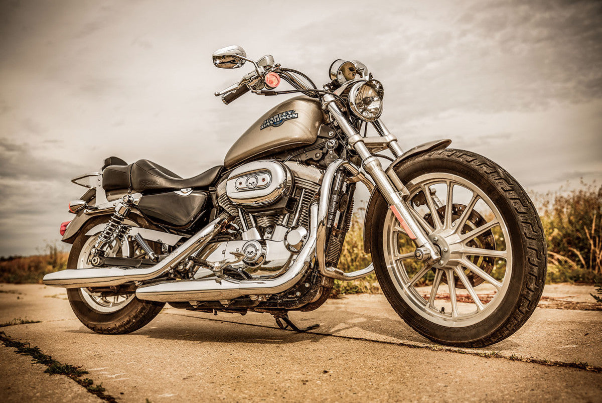 Glasschilderij 120x80cm Motor