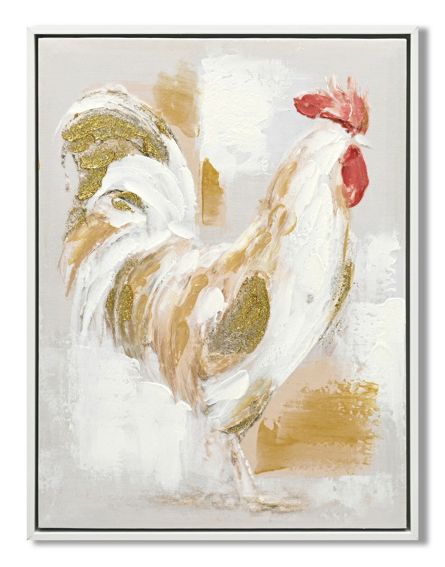 Leinwandbild «Huhn 3» mit Holzrahmen 32 × 42 cm – Handgemalt
