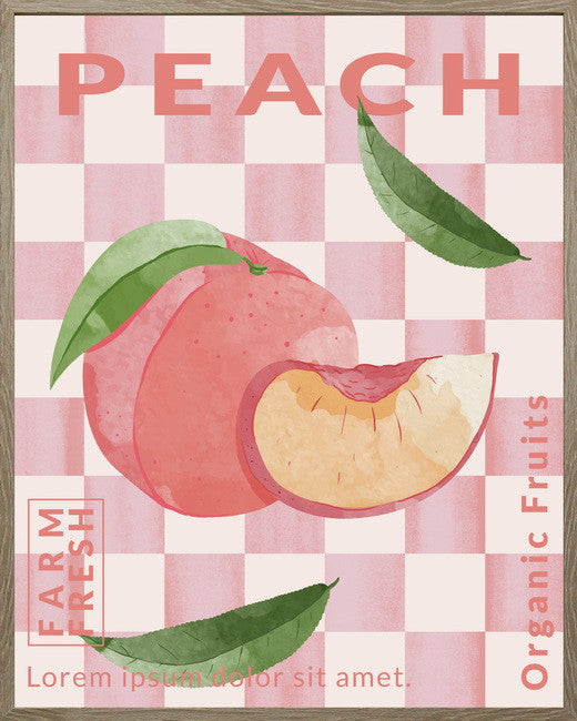 Leinwandbild «Pfirsich» mit Rahmen 40 × 50 cm