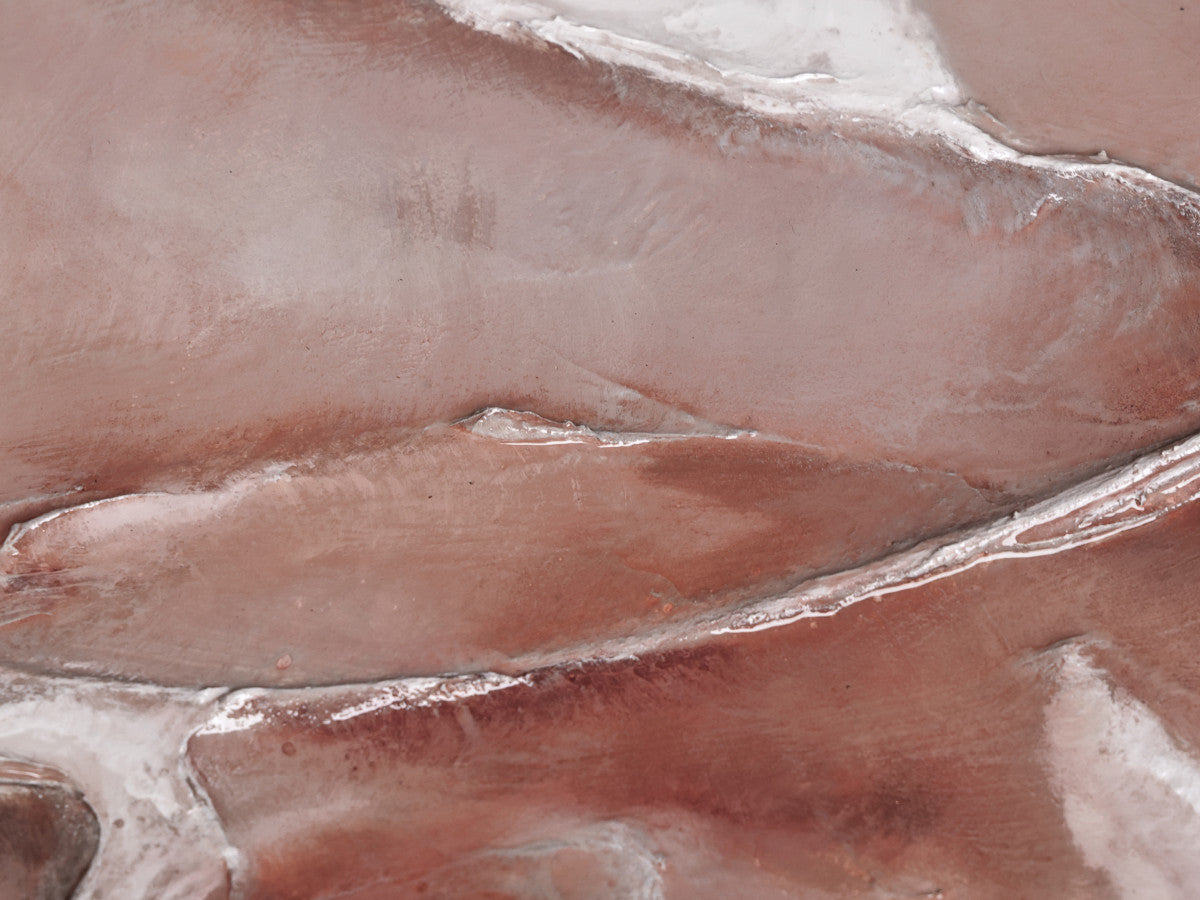 Ölgemälde «Hochglanz Beige» 100 × 100 cm mit Rahmen – Ansicht 3