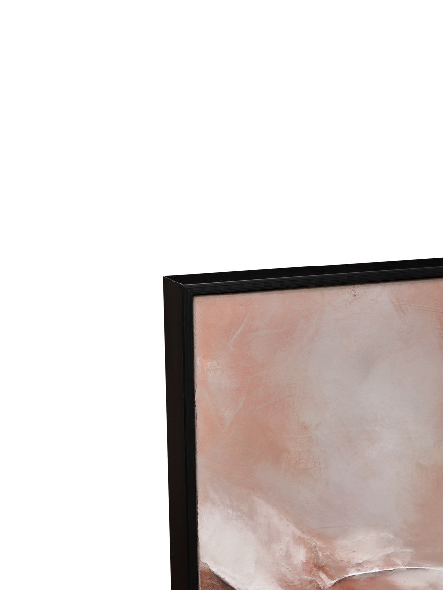 Ölgemälde «Hochglanz Beige» 100 × 100 cm mit Rahmen – Ansicht 4