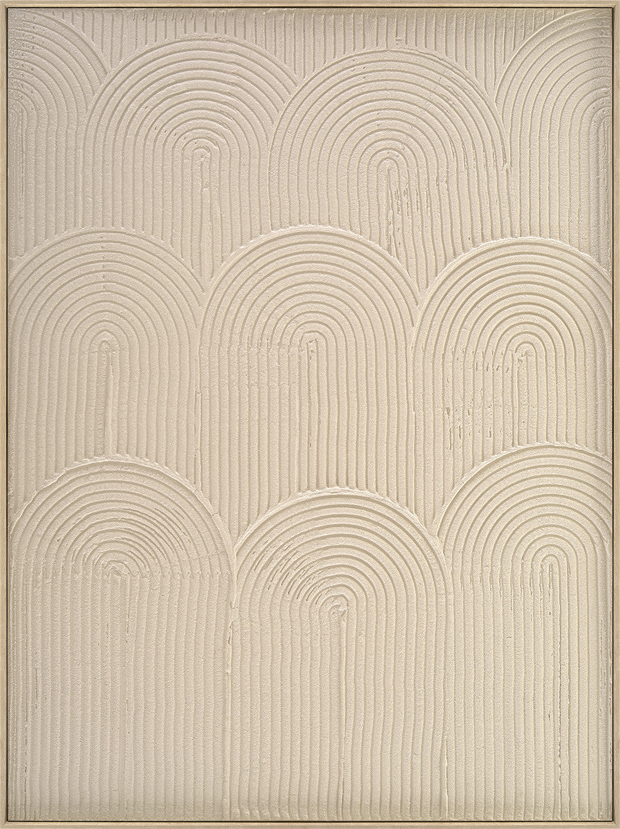 Ölgemälde «Bögen Beige» 100 × 140 cm mit Rahmen – Ansicht 2