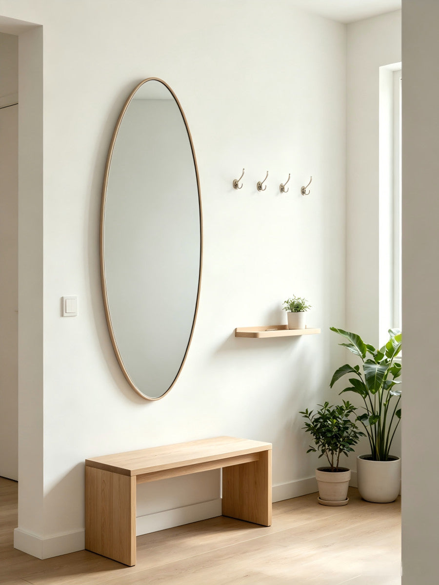 Spiegel «Eclipse» Sand mit Aluminiumrahmen 80 × 160 cm – Ansicht 2