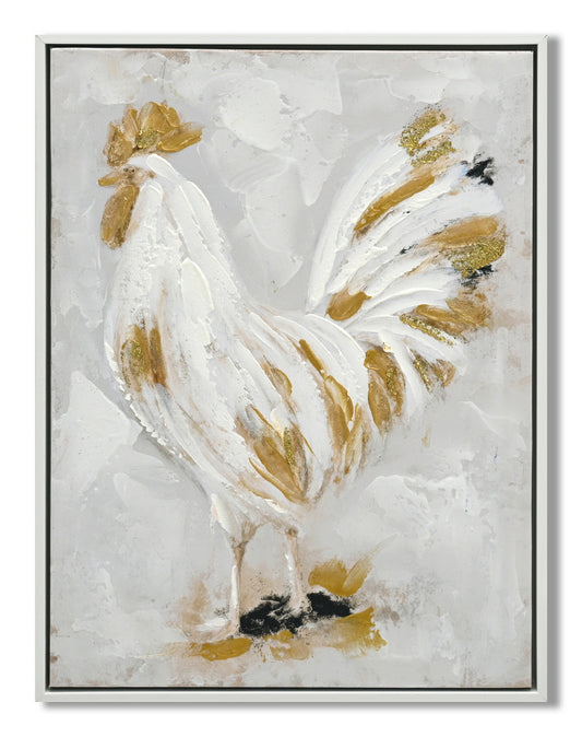Leinwandbild «Huhn 4» mit Holzrahmen 32 × 42 cm – Handgemalt