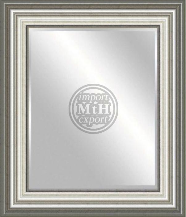 Spiegel met facet, 58x158cm incl. lijst. Zilver