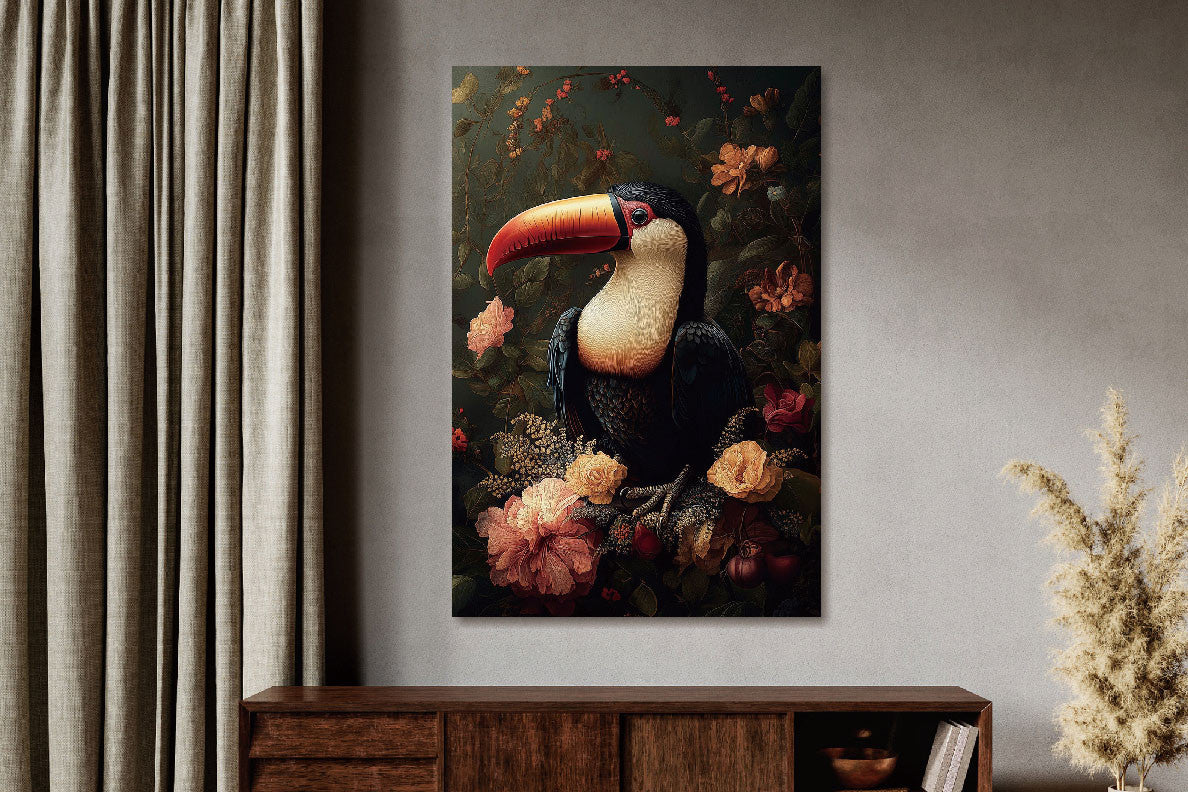 Glasbild «Tukan (links)» 80 × 120 cm – Ansicht 2
