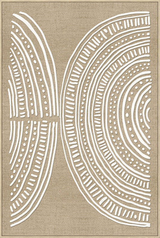 Canvas incl. lijst 80x120cm met foam 'Witte manen'