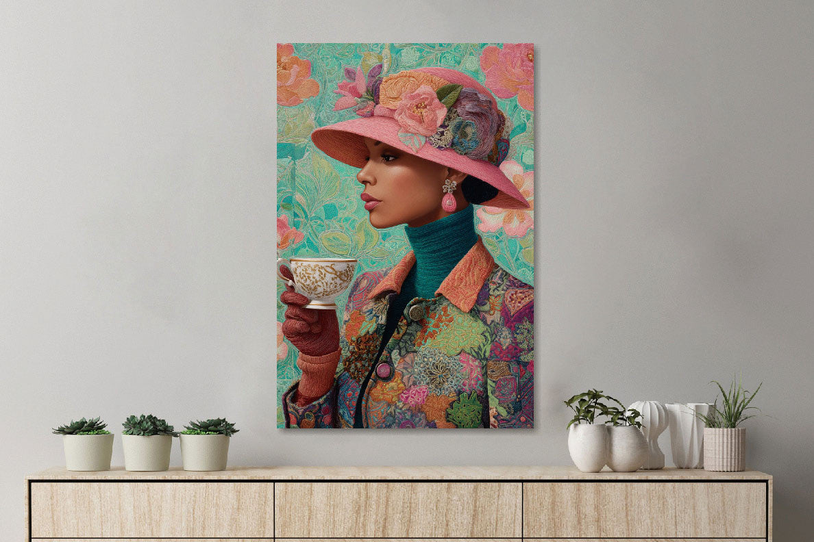 Glasbild «Elegante Frau» 110 × 160 cm – Ansicht 2