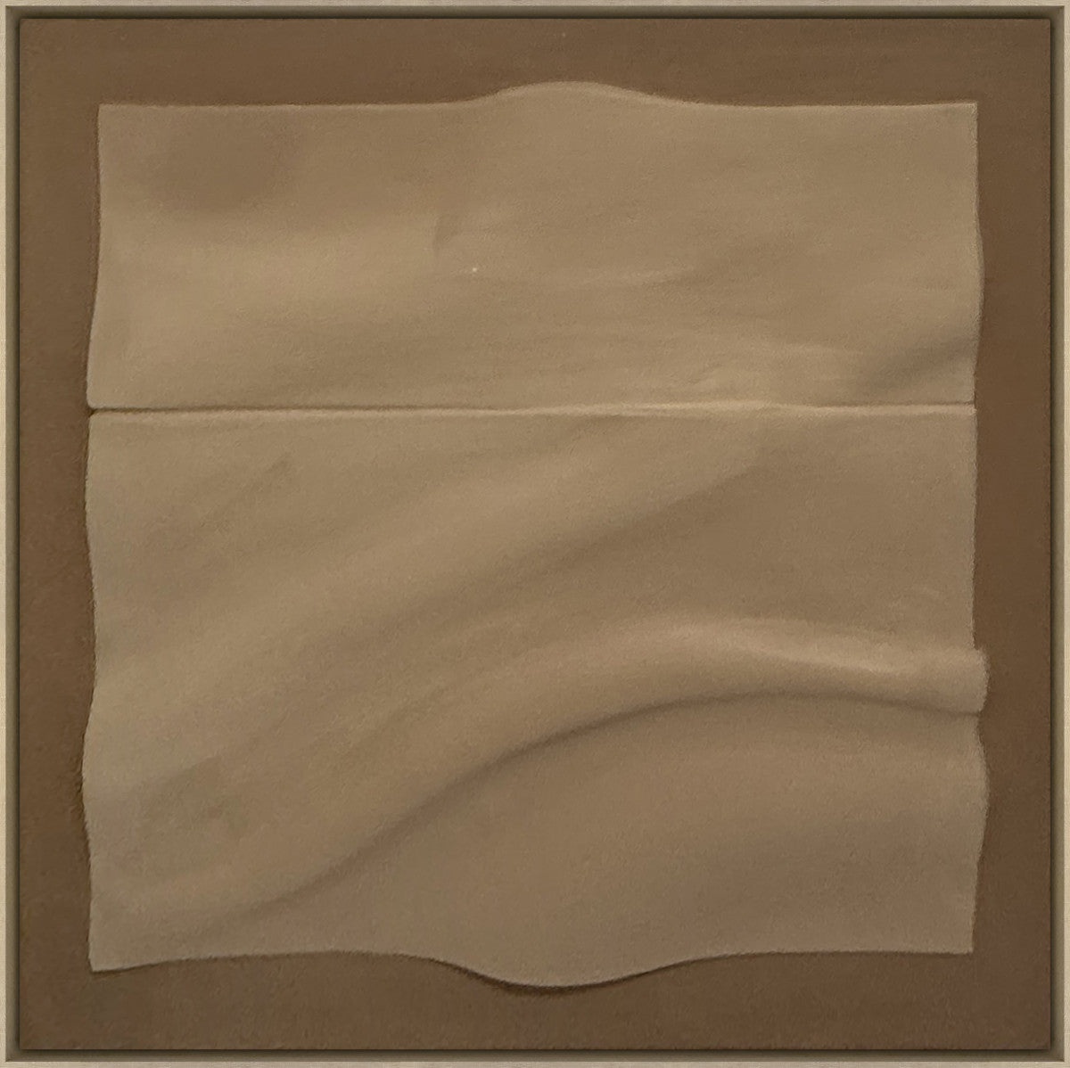 3D-Wanddekoration «Braune Wellen» 100 × 100 cm