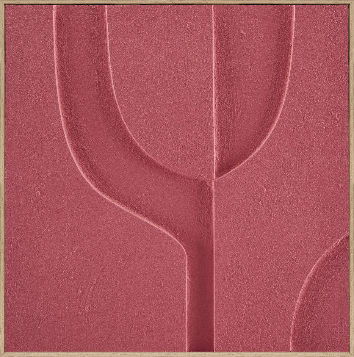 3D wanddecoratie 80x80cm Organisch sunset coral
