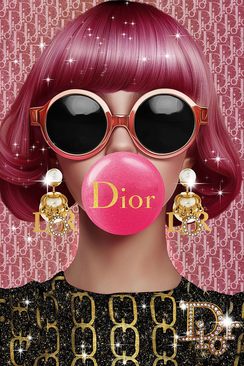 Glasschilderij 80x120cm Kaugombel blazen