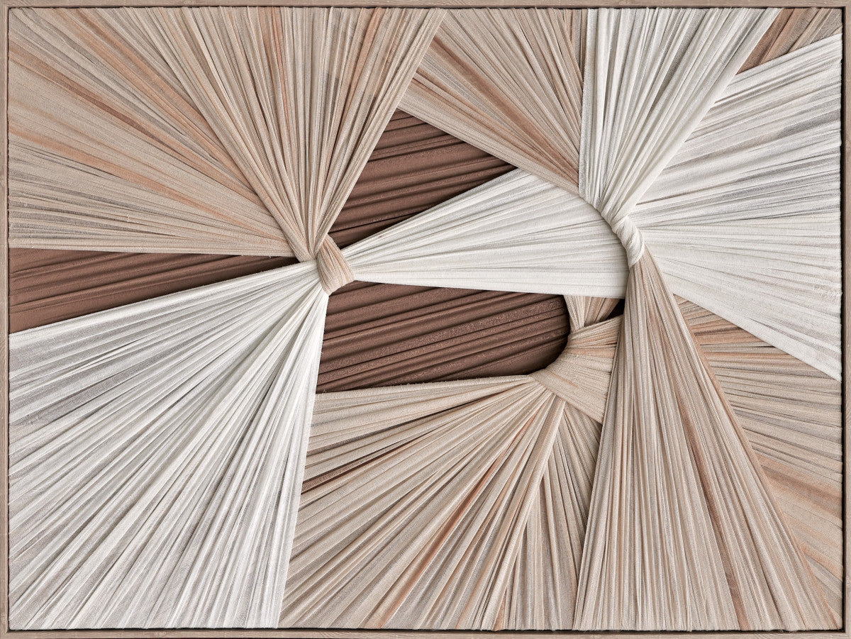 Ölgemälde «Gewebt 2» 80 × 120 cm mit Rahmen – Ansicht 3