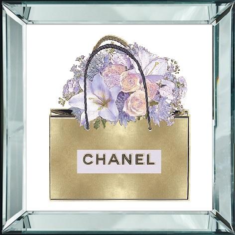 Spiegellijst met prent 30x30cm