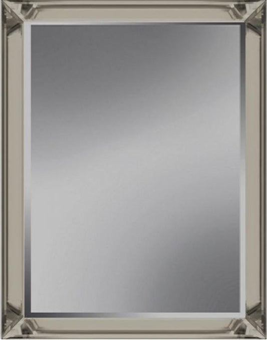 Spiegel met facet, 72x132cm incl. lijst. Spiegellijst brons